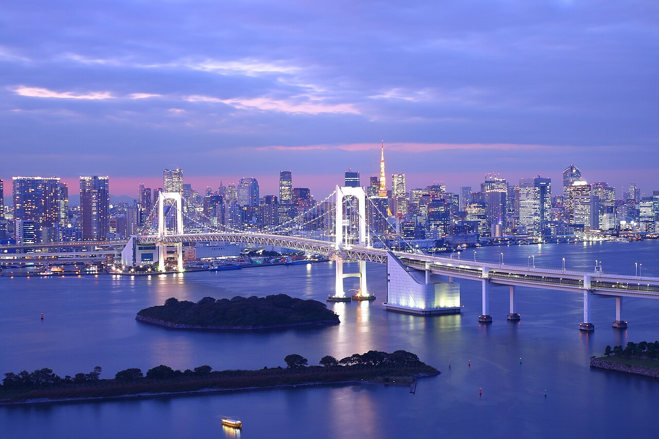 Rainbow Bridge Odaiba View in Tokyo