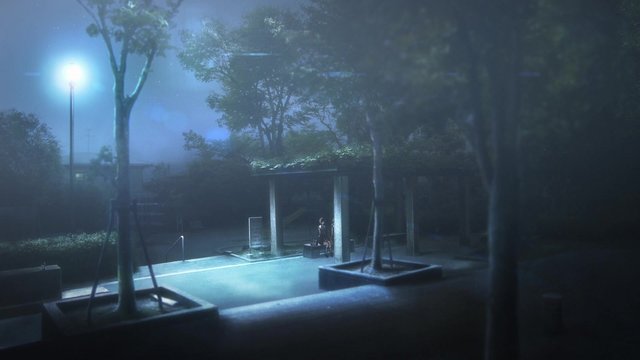 Anime scene reference for Amagase Dam