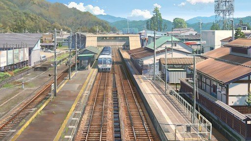 Anime scene reference for Hida-Furukawa Station