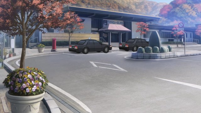 Anime scene reference for Minobu Station