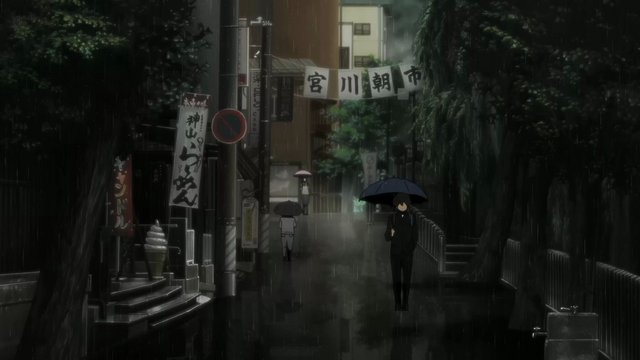 Anime scene reference for Miyagawa Morning Market