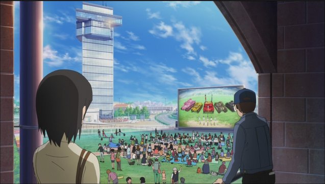 Anime scene reference for Oarai Marine Tower