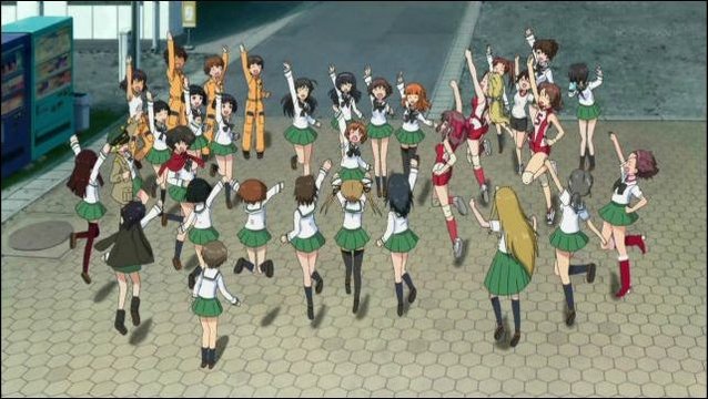 Anime scene reference for Oarai Station