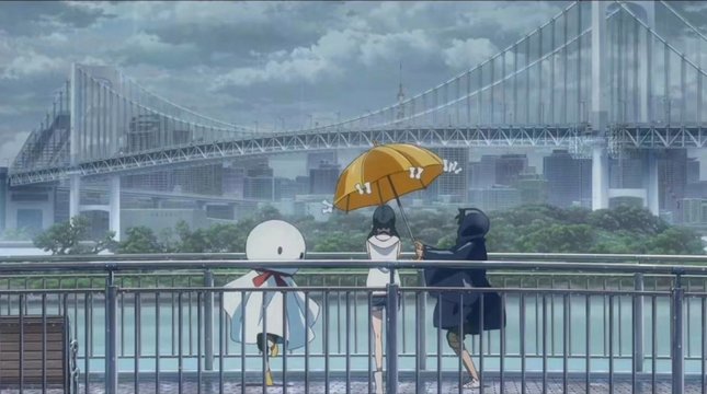 Anime scene reference for Rainbow Bridge Odaiba View
