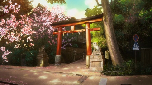 Anime scene reference for Ujigami Shrine